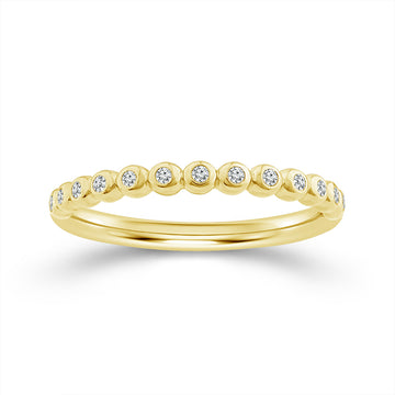 14K Yellow Gold Mini Bezel Stackable Ring