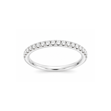 14K White Gold Pave Diamond Band