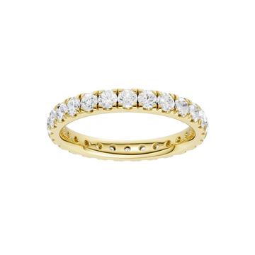 14K Yellow Gold Lab Grown 1.0ctw Round Eternity Band