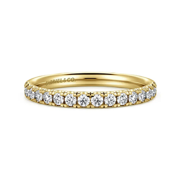 14K Yellow Gold Diamond Wedding Band