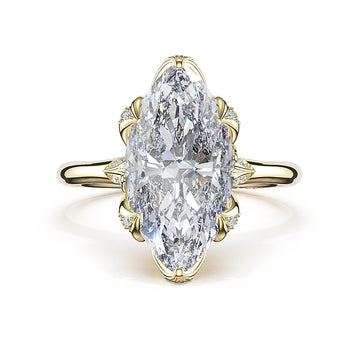 Tacori 14K Yellow Gold Marquise Petal Diamond Engagement Ring