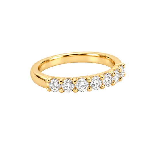 14K Yellow Gold 1.00 CTW Seven Stone Diamond Band