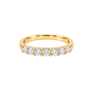 14K Yellow Gold 1.00 CTW Seven Stone Diamond Band