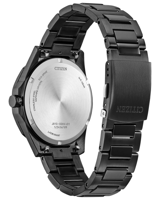 Citizen Gents Brycen Black Dial Stainless Steel Eco Drive Watch