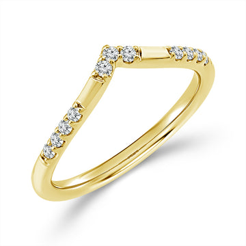 14K Yellow Gold Pave Diamond Ring Wrap