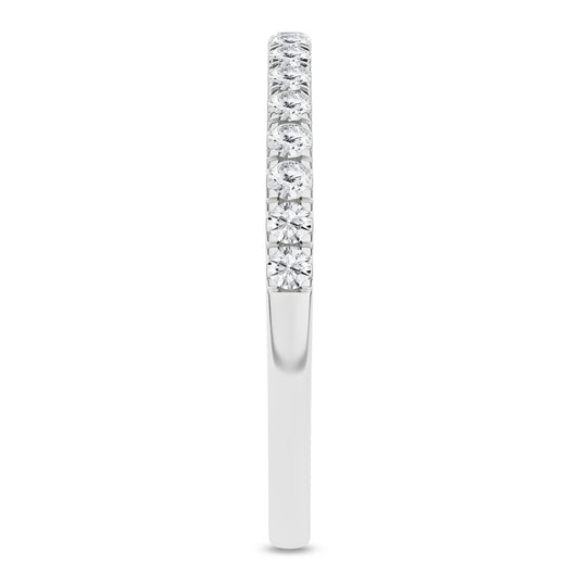 14K White Gold Lab Grown Pave Diamond Band