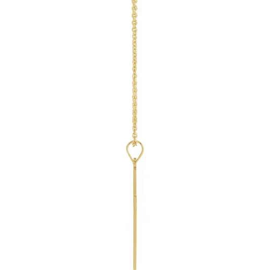 14K Yellow Gold Small Engraved Cross Pendant