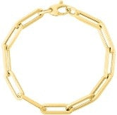 10K Yellow Gold Paperclip Bracelet