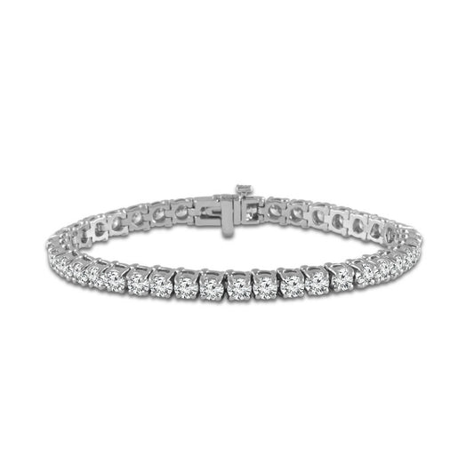 14K White Gold 4ctw Diamond Tennis Bracelet