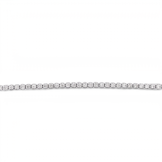 14K White Gold Diamond Tennis Bracelet