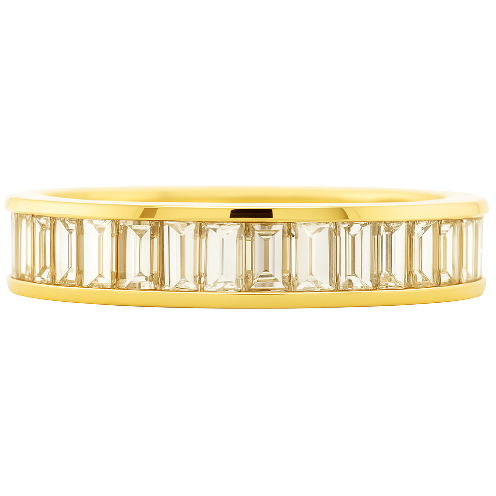 14K Yellow Gold 2.15ctw Baguette Diamond Eternity Band