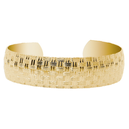 14K Gold Filled 16mm Woven Cuff