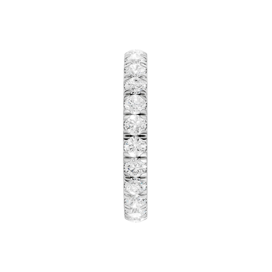 14K White Gold Lab Grown 1.0ctw Round Eternity Band