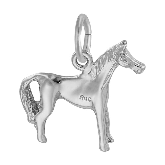 Sterling Silver 3D Standing Horse Charm