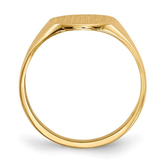 14K Yellow Gold Oval Signet Ring
