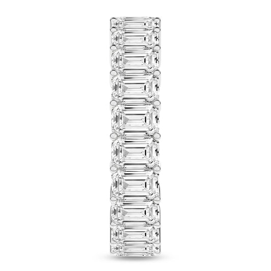 14K White Gold Lab Grown Emerald Cut Diamond Eternity Band