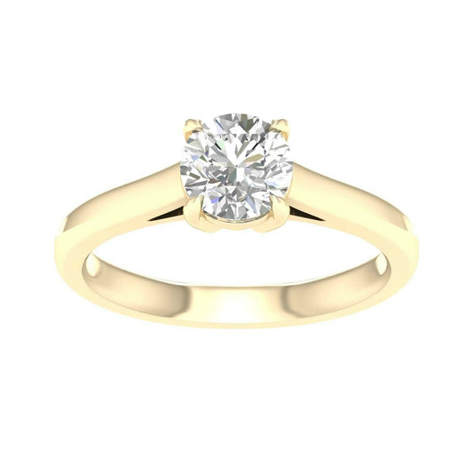 14K Yellow Gold Lab Grown Round Brilliant Diamond Engagement Ring