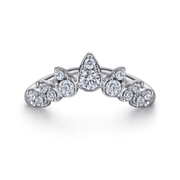 14K White Gold Diamond Tiara Band