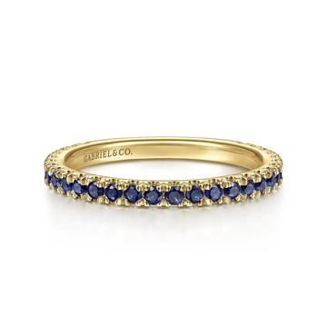14K Yellow Gold Sapphire Stackable Ring