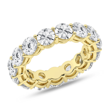 14K Yellow Gold Lab Grown 4.95ctw Round Eternity Band