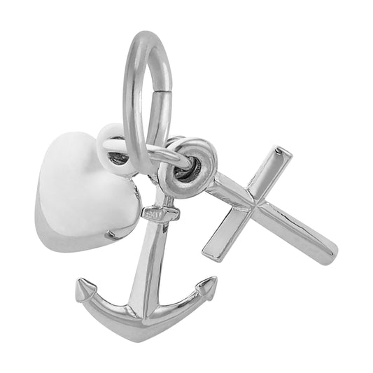 Sterling Silver Faith, Hope & Charity Charm