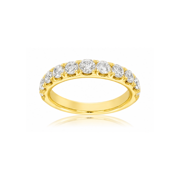 14K Yellow Gold 1.30ctw Round Diamond Band