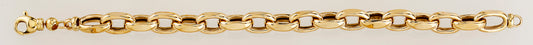 10K Yellow Gold 7.5" Oval Link Bracelet