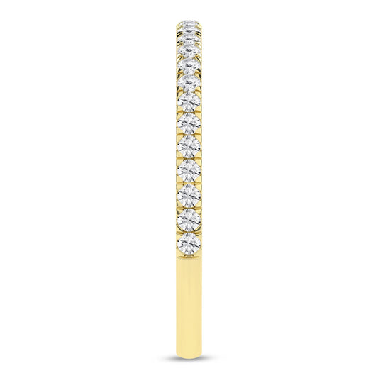14K Yellow Gold Lab Grown Pave Diamond Band
