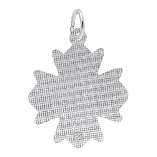 Sterling Silver Fire Department Badge Charm