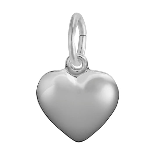 Sterling Silver Small Puffy Heart Charm