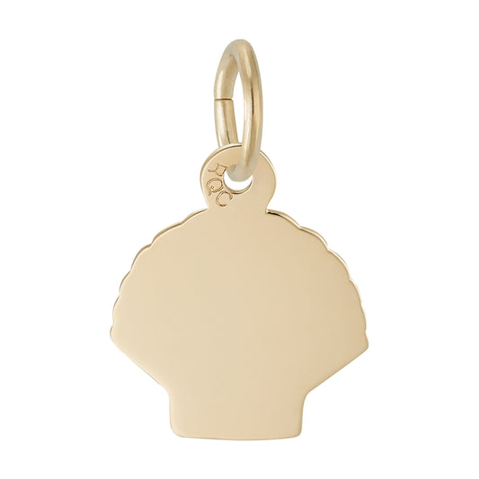 10K Yellow Gold Clamshell Charm