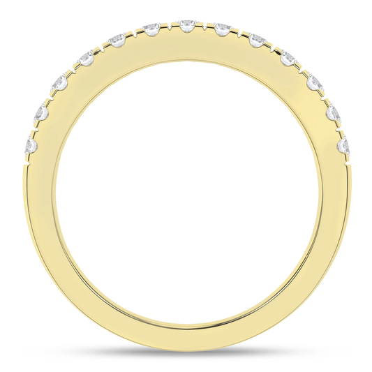 14K Yellow Gold Lab Grown Pave Diamond Band