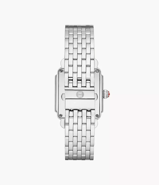 Michele Deco Mid Stainless Diamond Dial Watch