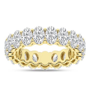 14K Yellow Gold Lab Grown 4.75CTW Oval Eternity Band