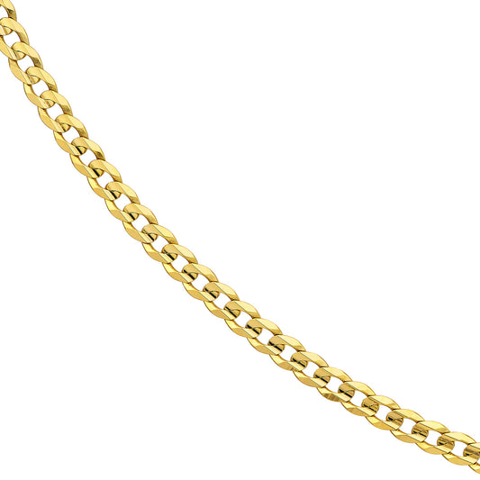 10K Yellow Gold 22" Concave Cuban Curb Chain