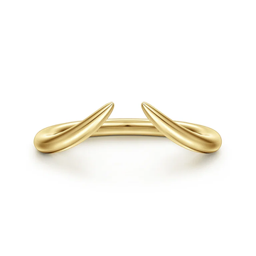 14K Yellow Gold Curved Open Anniversary Band