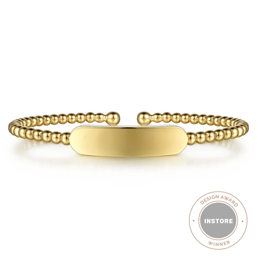 14K Yellow Gold Bujukan Personalized Bangle