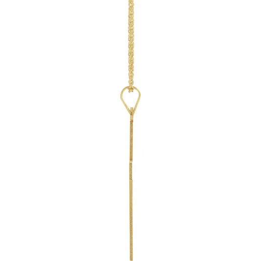 14K Yellow Gold Medium Plain Cross Pendant