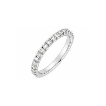 14K White Gold Pave Diamond Band