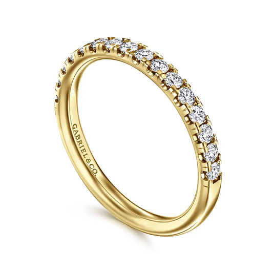 14K Yellow Gold Diamond Wedding Band