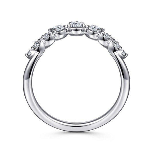 14K White Gold Diamond Tiara Band