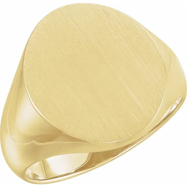 10K Oval Signet Ring