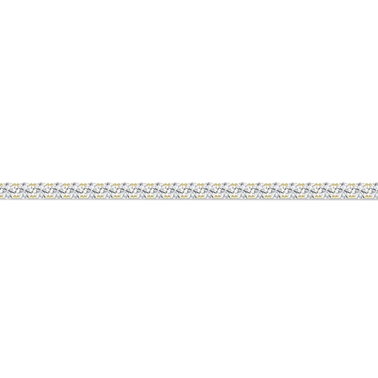 14K Yellow Gold Lab Grown 10ctw Diamond Tennis Bracelet