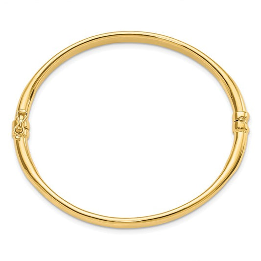 14K Yellow Gold Flat Hinged Bangle