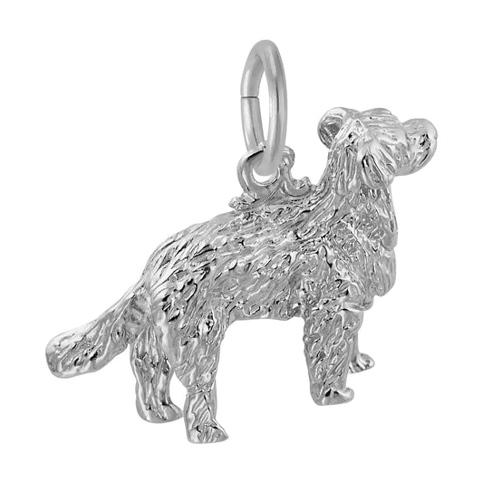 Sterling Silver Golden Retriever Charm