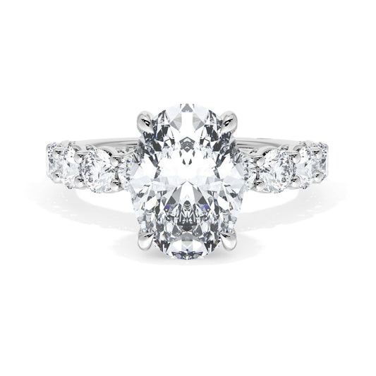 Tacori Platinum Oval Solitaire Engagement Ring Mounting