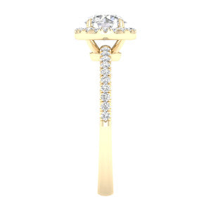 14K Yellow Gold Lab Grown 1.31ctw Round Brilliant Diamond Engagement Ring