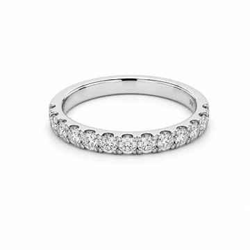 14K White Gold Diamond Band