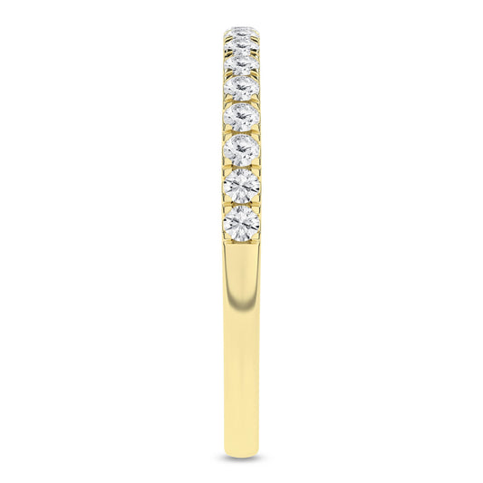 14K Yellow Gold Lab Grown Pave Diamond Band