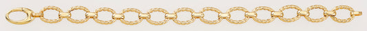 10K Yellow Gold Oval Rope Style Link Bracelet